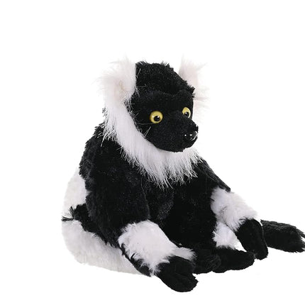 Wild Republic Black and White Lemur, Cuddlekins Mini, Stuffed Animal, 8 Inches, Kids, Plush Toy, Fill is Spun Recycled Water Bottles