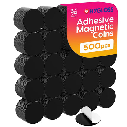 Hygloss 61405 Round Magnets Self Adhesive Magnetic