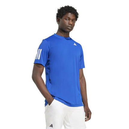 adidas Men's Club Tennis Climacool 3-Stripes T-Shirt, Collegiate Royal, S