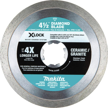 E-12647 X-Lock 4-1/2" Diamond Blade Variety Pack for Masonry Cutting, 3/pc