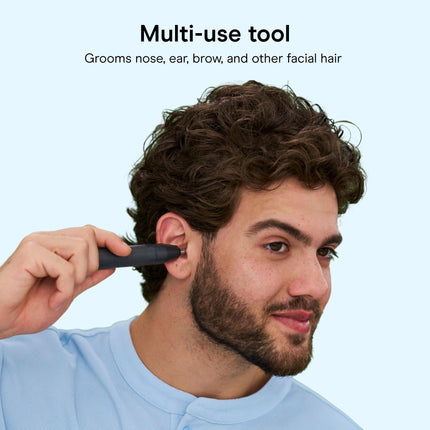 ConairMan Ear and Nose Hair Trimmer for Men, Cordless Lithium-Powered Trimmer, Patent 360 Bevel Blade for No Pull, No Snag Trimming Experience