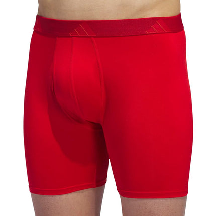 adidas Men's Microfiber 3-Pack Boxer Brief, Better Scarlet/Black/Onix Grey, XL