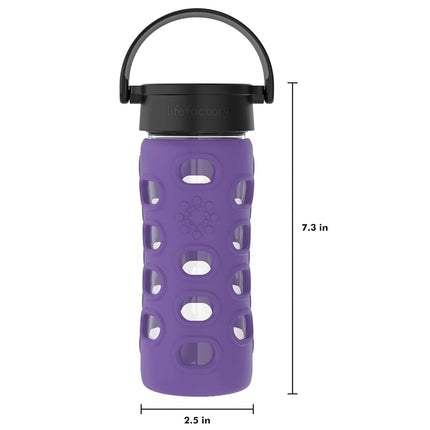 Lifefactory Glass Hydration Bottle Iris 350 ml