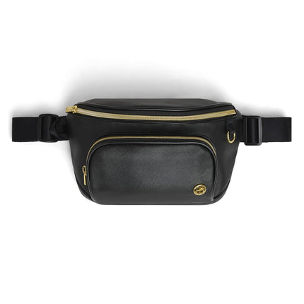 Huggies Unisex's Diaper Crossbody Bag, Black Leath