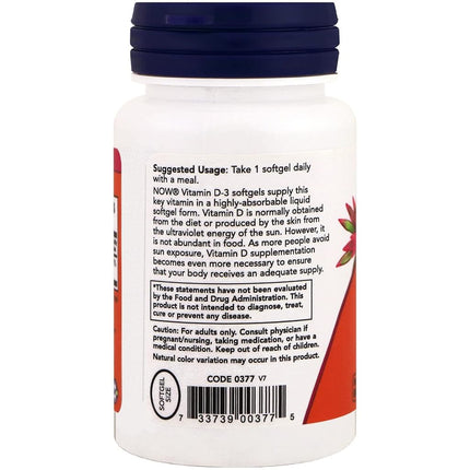 NOW Foods Vitamin D-3 2000Iu 240 Softgels (Pack Of 2)