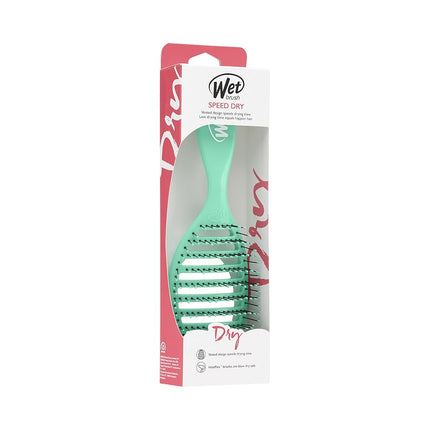 Wet Brush Speed Dry Hair Brush - Metallic Marble, Silver - Vented Design and Ultra Soft HeatFlex Bristles Are Blow Dry Safe With Ergonomic Handle Manages Tangle and Uncontrollable Hair - Pain-Free