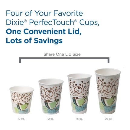 Dixie PerfecTouch 5338DX WiseSize Insulated Cup, New Coffee Design, 8 oz Capacity (Case of 20, 25 per pack)