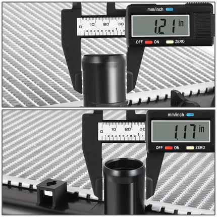 DNA MOTORING Radiador de aluminio de 1 fila estilo OE compatible con modelos eléctricos Honda Fit EV 13-14, OEM-RA-13416