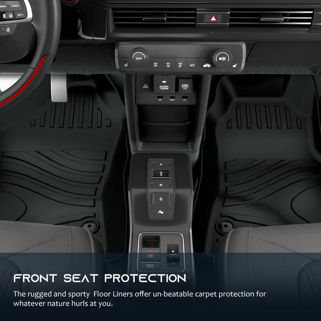 Alfombrillas ASLONG de 5 asientos para coche, compatibles con Dodge Ram 1500 Crew Cab 2019-2022, revestimientos para todo tipo de clima, primera y segunda fila, juego completo delantero y trasero, color negro
