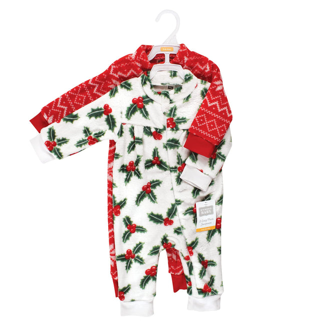 Combinaisons en peluche Hudson Baby pour bébés filles, houx, 18-24 mois