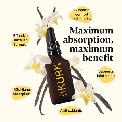 KURK Essential Turmeric Oil for Advanced Everyday Wellness (Vanilla) (30ml)