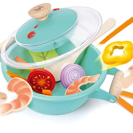Hape Little Chef Cooking & Steam Playset, Kitchen Accessories for Creative Role Play, 3+ Years