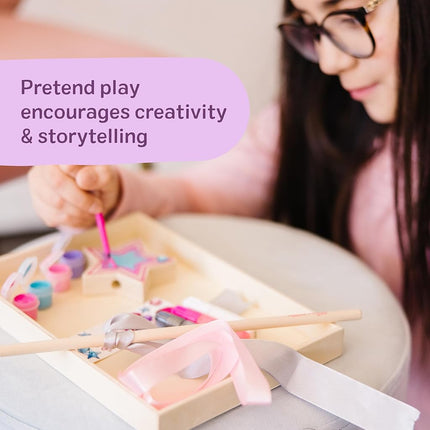 Melissa & Doug Created By Me Wooden Princess Wand, Arts & Crafts, Shatterproof Mirror, Craft Kit & Keepsake