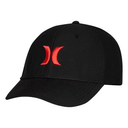 Hurley Kids' H20-dri Baseball Hat, Black/Red, One 