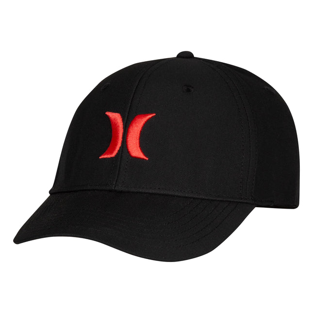 Hurley Kids' H20-dri Baseball Hat, Black/Red, One 