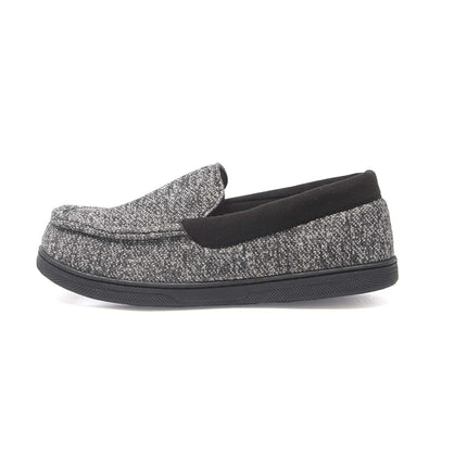 Hanes - Pantufla mocasín para niño con suela de espuma viscoelástica para interior y exterior y protección contra olores Fresh IQ