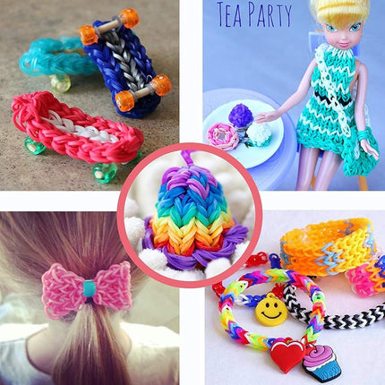 INSCRAFT 21900+ Loom Bands Kit with Organizer, Rubber Bands in 41 Colors