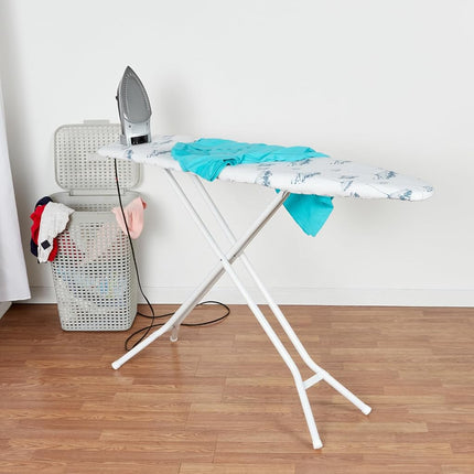 Ironing Board Cover and Pad (Blue Priscilla), 100% Cotton with Ultimate Double Padding by Seymour Home Products; Fits Full Size Board | Stain and Scorch Resistant; Elastic Edge | Laundry Accessories