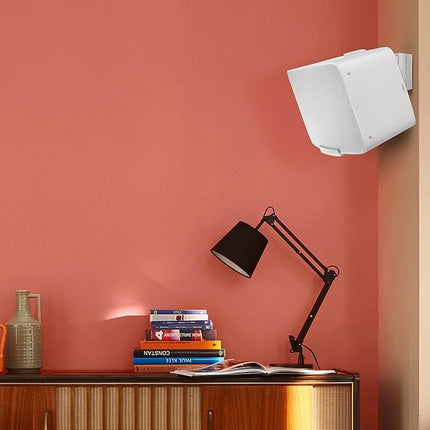 Flexson Wall Mount for Sonos Five and Play:5, Single pack in White, Swivels and Tilts