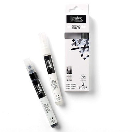 Ensemble de 3 marqueurs de peinture professionnels Liquitex, monochromes