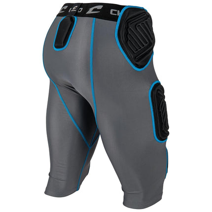 CHAMPRO Girdle de protection 7 protections Bull Rush, Charbon, Empiècement noir, Adulte Large (FPGU17AGRL)