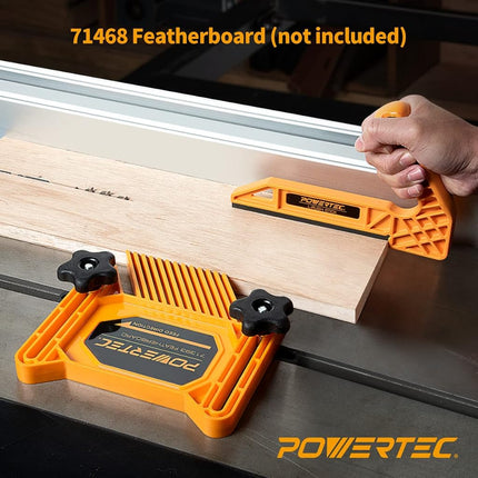 POWERTEC 71338 Plastic L-Push Stick | Deluxe L-Shaped Woodworking Push Tools – 2 Pack (Patent Pending)