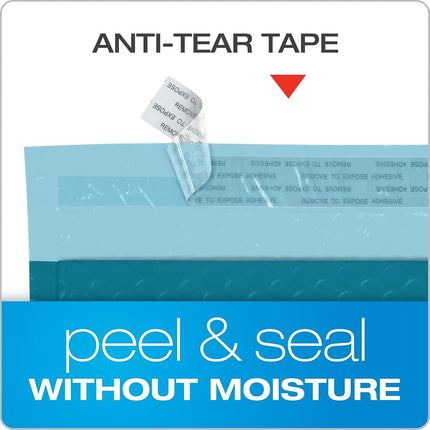 Quality Park Bubble Mailers, 8.25 x 11 Shipping Envelopes, Water Resistant Blue Poly Padded Envelopes, Redi-Strip Peel Off Closure, 25/Box (QUA85867)