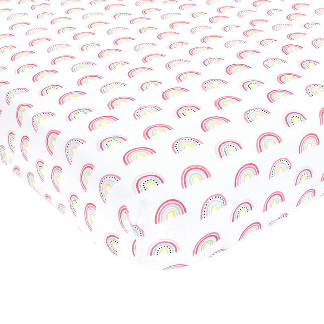 Hudson Baby Unisex Baby Cotton Fitted Crib Sheet, 