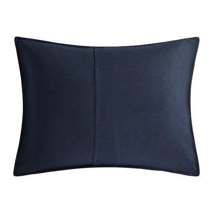 NauticaHome 210469 Adleson Couvre-lit en coton, Grand lit/Très grand lit, Bleu/Gris