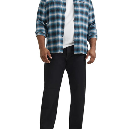Lee Men's Big-Tall Modern Series Extreme Motion Relaxed Fit Jean, Black, 46W x 34L