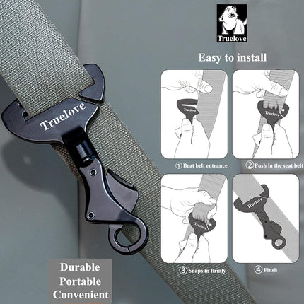 Truelove Vehicle Seat Belt Safety Buckle Lock - Universal Dog Car Restraint - Portable Pet Car Travel Harness
