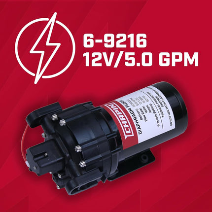 Chapin International 6-9216 12V 5.0 GPM Diaphragm Pump, Black