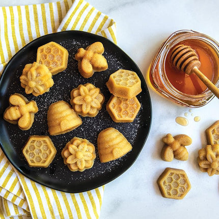 Nordic Ware Busy Bee Bitelet Pan, Toffee, 1.75 Cups