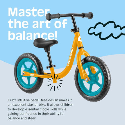 Retrospec Cub 2 Toddler 12" Balance Bike, 18 Months - 3 Years Old, No Pedal Beginner Kids Bicycle for Girls & Boys, Flat-Free Tires, Adjustable Seat, & Durable Frame