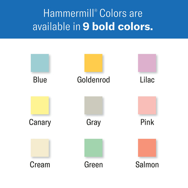 Papier Couleurs Hammermill, Papier Imprimante Rose, 75 g/m², Papier 21,6 x 27,9 cm, Format Lettre, 500 Feuilles / 1 Ramette, Papier Pastel, Papier Coloré (103282R)