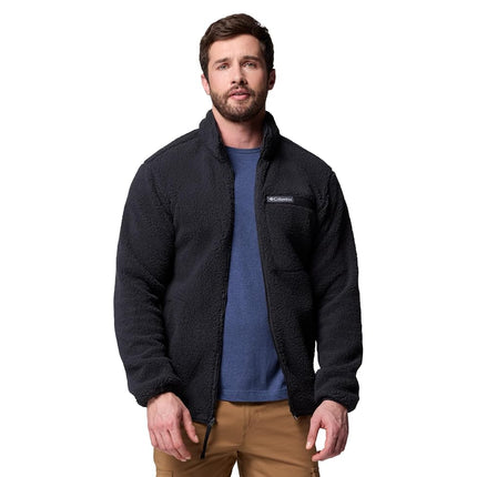 Columbia Men's Rugged Ridge High Pile Full Zip, Full Zip Fleece Jacket, Black, X-Large
