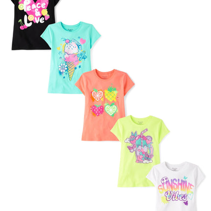 The Children's Place Girls' Trends,Icons Short Sle