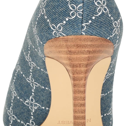 Nine West Women's Tatiana Pump, Denim Blue Logo 426, 4.5 UK