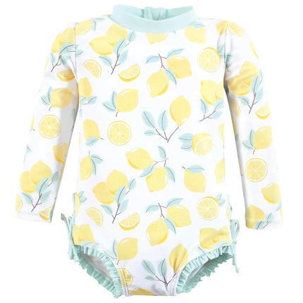 Hudson Baby Baby Girl's Toddler Swimsuit, Mint Lemons, 8 Years