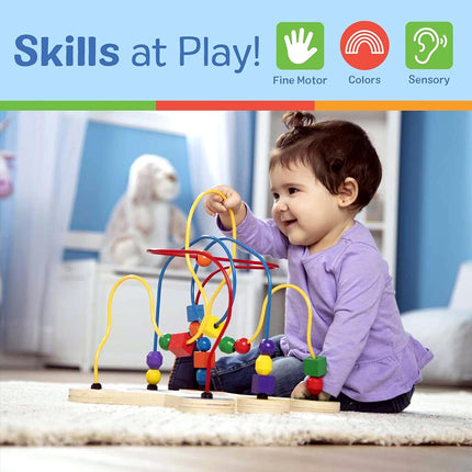 Melissa & Doug Classic Bead Maze - Wooden Educational Toy (Frustration-Free Packaging)