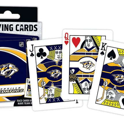 Jeux de société Masterpieces – Cartes à jouer LNH Nashville Predators – Jeu de cartes sous licence officielle pour adultes, enfants et famille