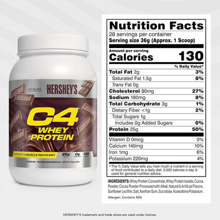 Cellucor C4 Pro Hershey's Chocolate Whey Protein Powder 2.38 Kg