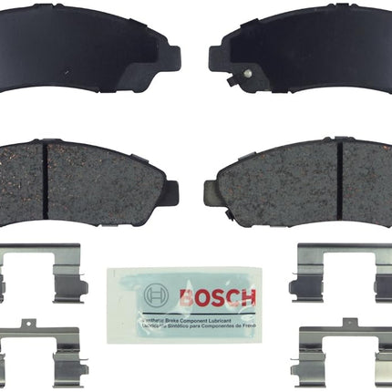 BOSCH BE1280H Blue Ceramic Disc Brake Pad Set With Hardware - Compatible With Select Acura MDX, ZDX; Honda Pilot; FRONT
