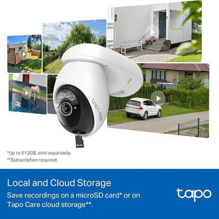 Tapo 4K Solar-Powered Outdoor Camera Wireless, 360° View, No Monthly Fee, Person/Vehicle Detection, 24/7 Time-Lapse Capture, Starlight Color Night Vision, SD/Cloud Storage, Works w/Alexa & Google Home