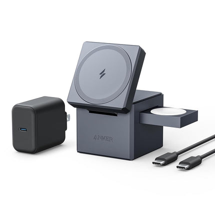 Anker 3-in-1 Cube, 15W Max Fast Charging Foldable 