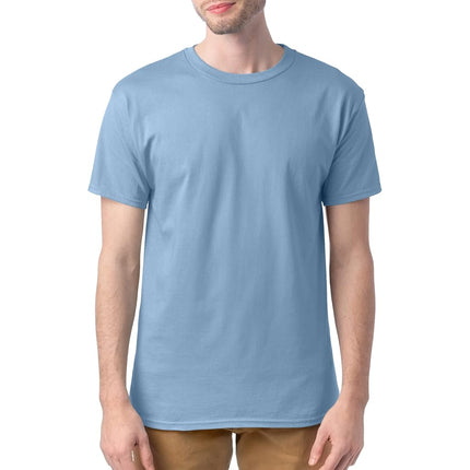 Hanes Men's Short Sleeve Comfort Soft T-Shirt, Light Blue, X-Large (Pack of 4)