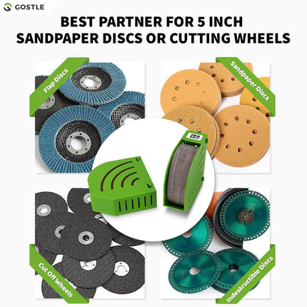 5 Inch Professional Sanding Discs Storage Bins - 10 Bins Set for Efficient Organization, Offset Snap-On Connection, Grit Classification, Space-Saving Design and Versatile Application, Green