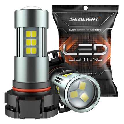 SEALIGHT 5202 LED Fog Lights Bulbs, 6000K Xenon Wh