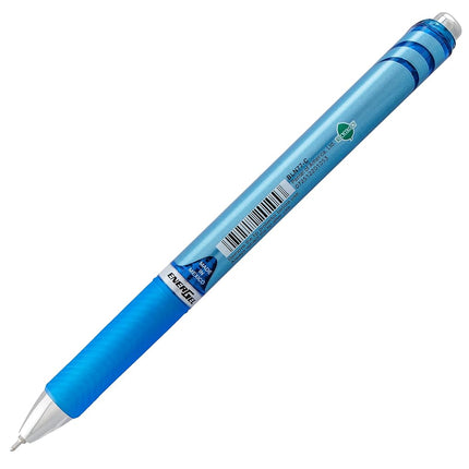 Pentel EnerGel RTX - Juego de bolígrafos retráctiles de tinta de gel líquida prémium, punta de aguja (0.7 mm), ultrasuaves, trazo medio, tinta azul, paquete de 10