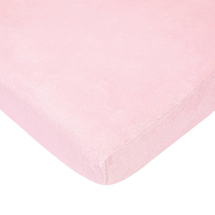Drap-housse pour berceau portable/mini-berceau American Baby Company, en chenille douce et soyeuse, rose, pour filles